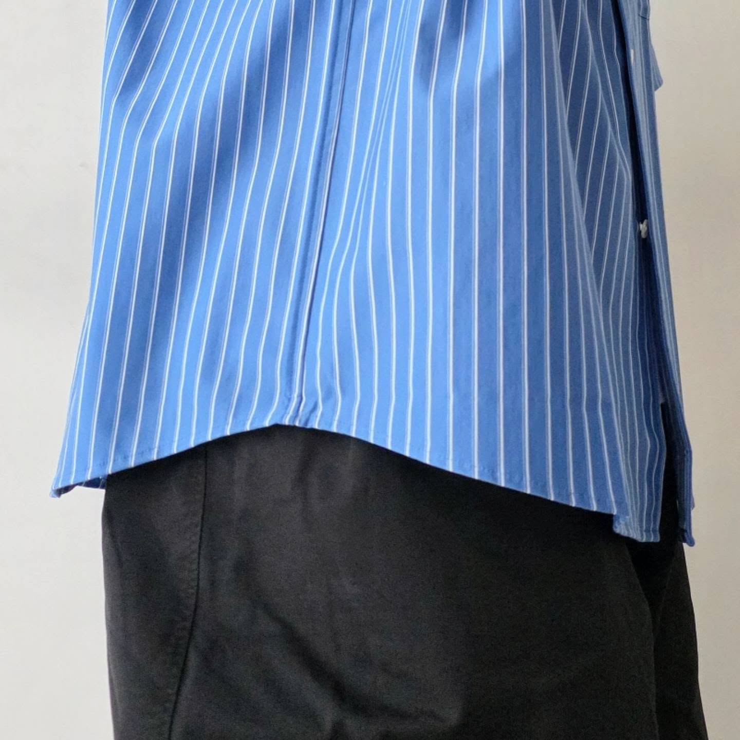 CLESSTE / Thick/Thin Stripe 46G Knit Everyday S/S Shirt (Sax Blue Stripe)