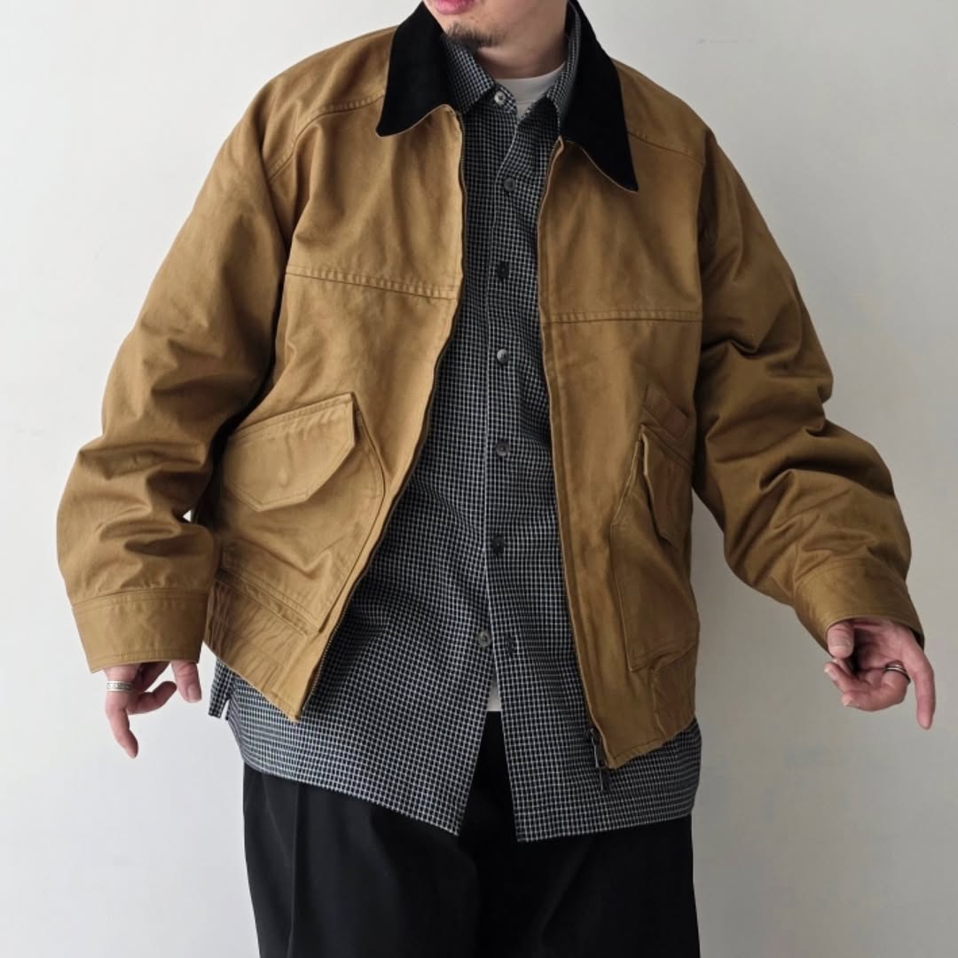 ANCELLM / Zip Blouson (Beige)