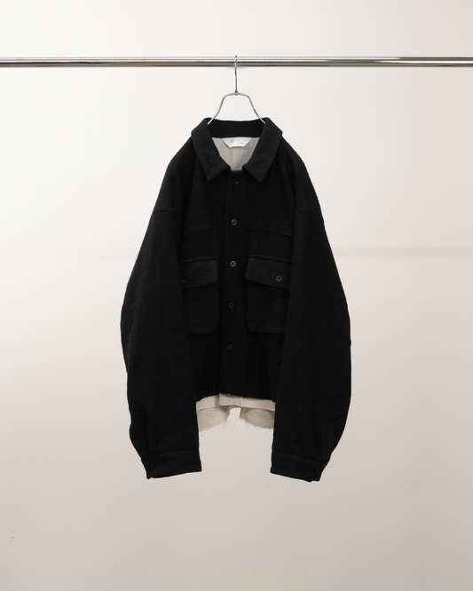ANCELLM / Shrink Wool Layering Jacket