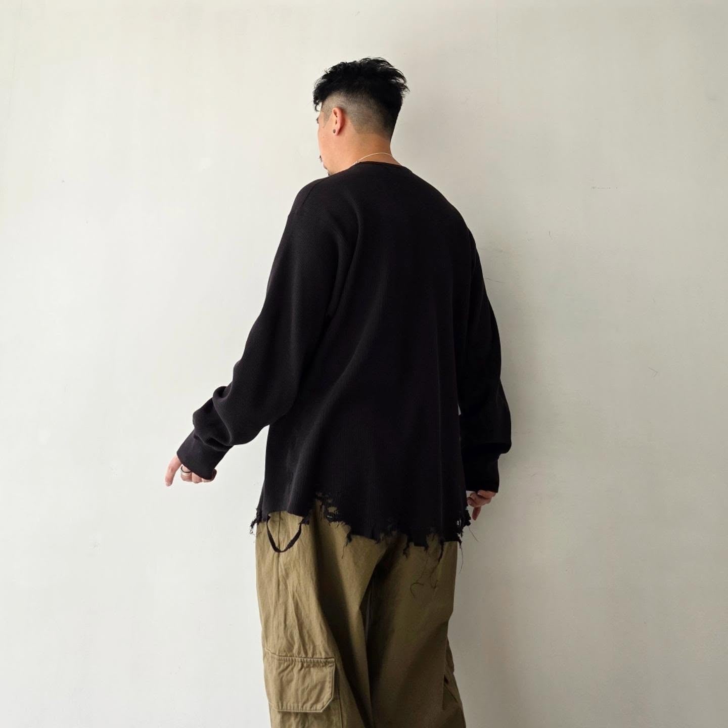 ANCELLM / Damage Waffle Crew LS (D.Brown)