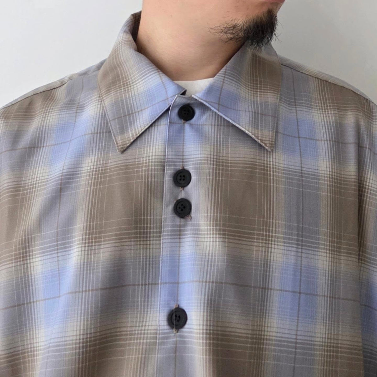 SHINYAKOZUKA / Roomy Shirt (Issue#9)(Blue And Brown Palette)
