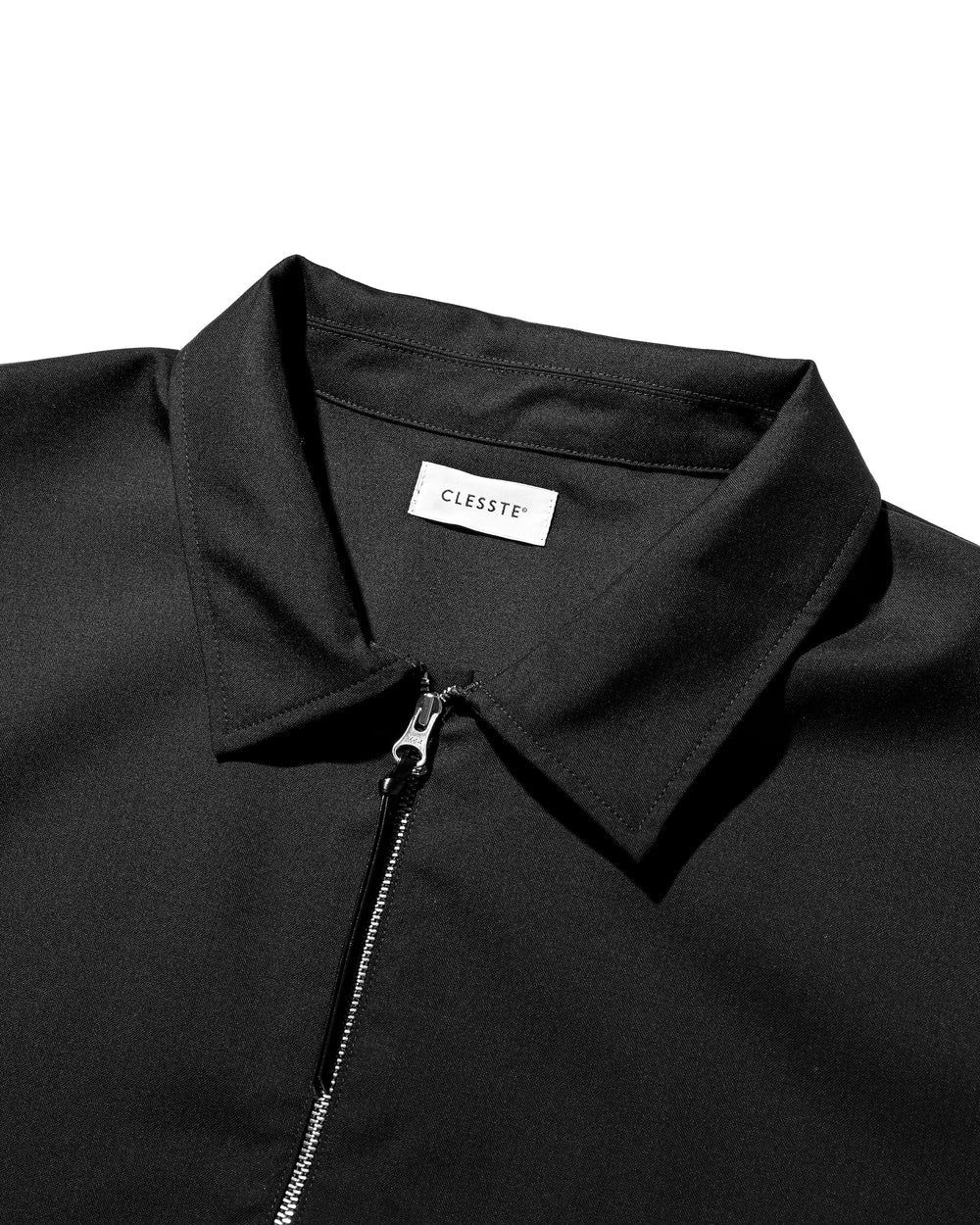 CLESSTE / Tropical Wool City S/S Half Zip Shirt (Black)