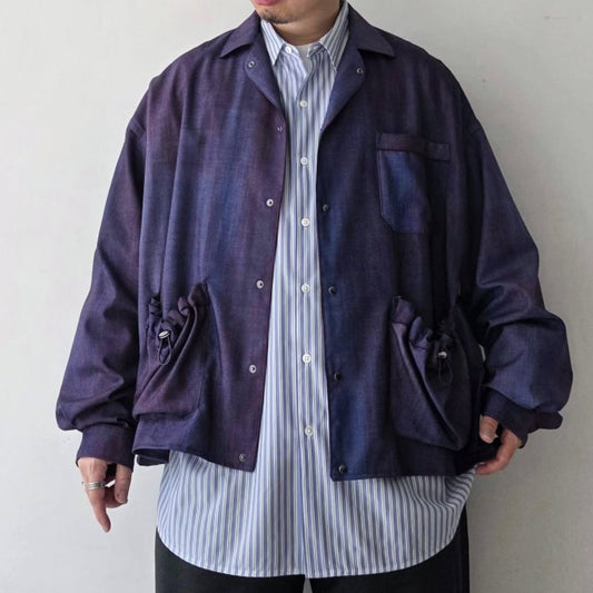 THE JEAN PIERRE / Urban Wool Tech Pyjama Shirt (Bordeaux)