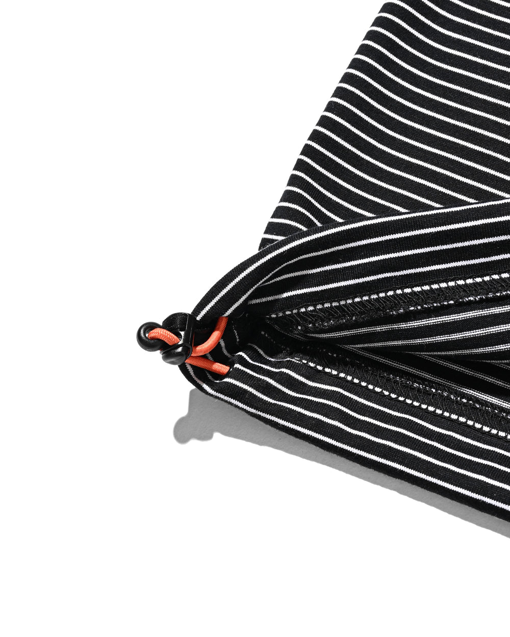 CLESSTE / 'C x Concept' Striped S/S T-Shirt With Drawstrings (Black x White)