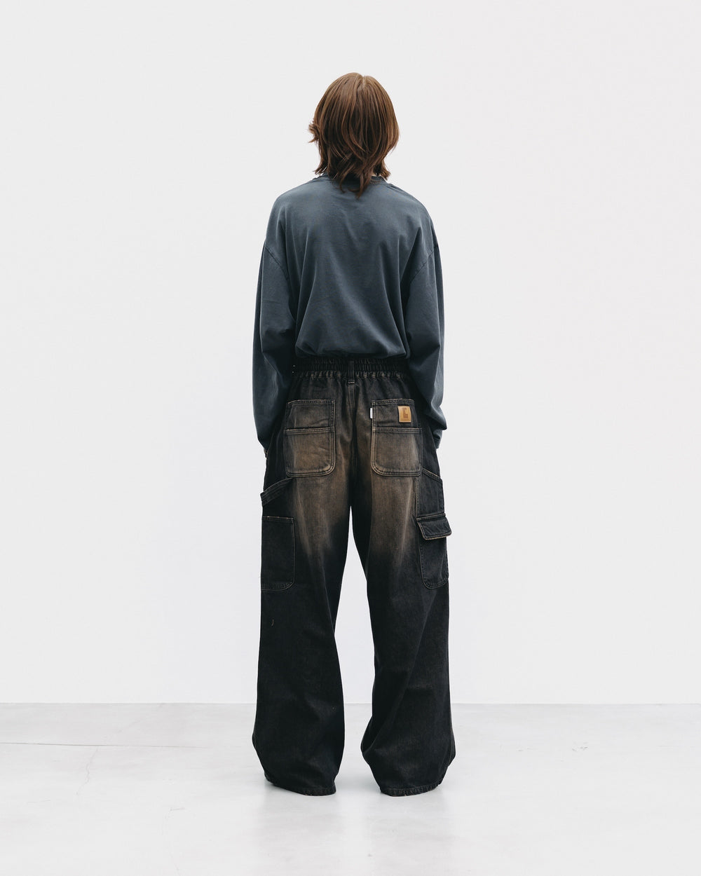 CLESSTE / Vintage Dyed Selvedge Denim Worker Pants  (Vintage Black)
