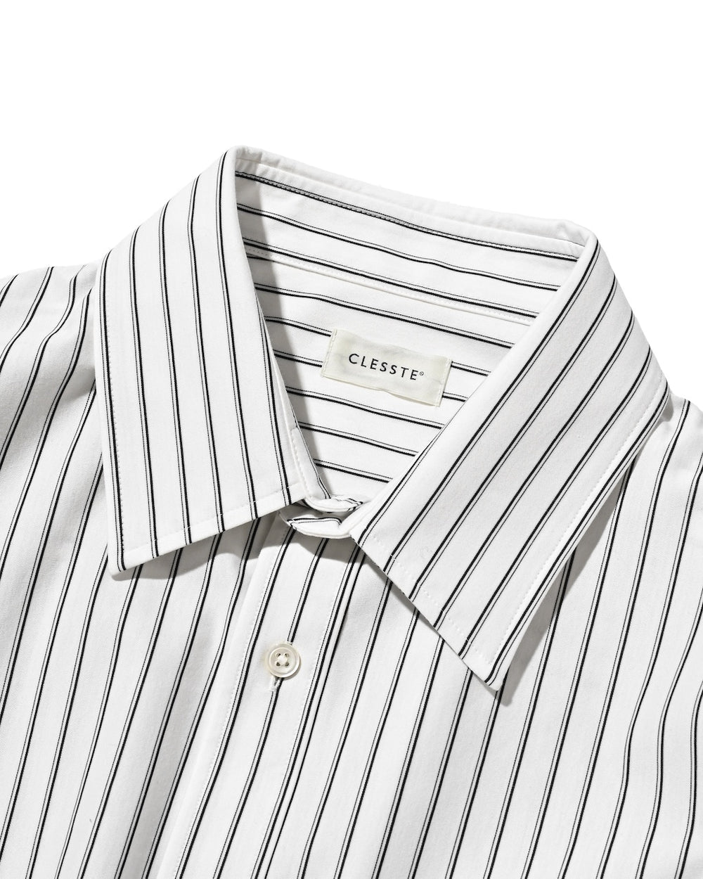 CLESSTE / Thick/Thin Stripe 46G Knit Everyday S/S Shirt (White Stripe)