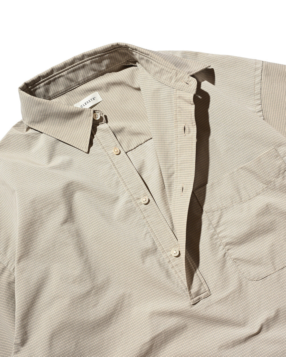 CLESSTE / Mini Plaid S/S Pullover Shirt (Beige)