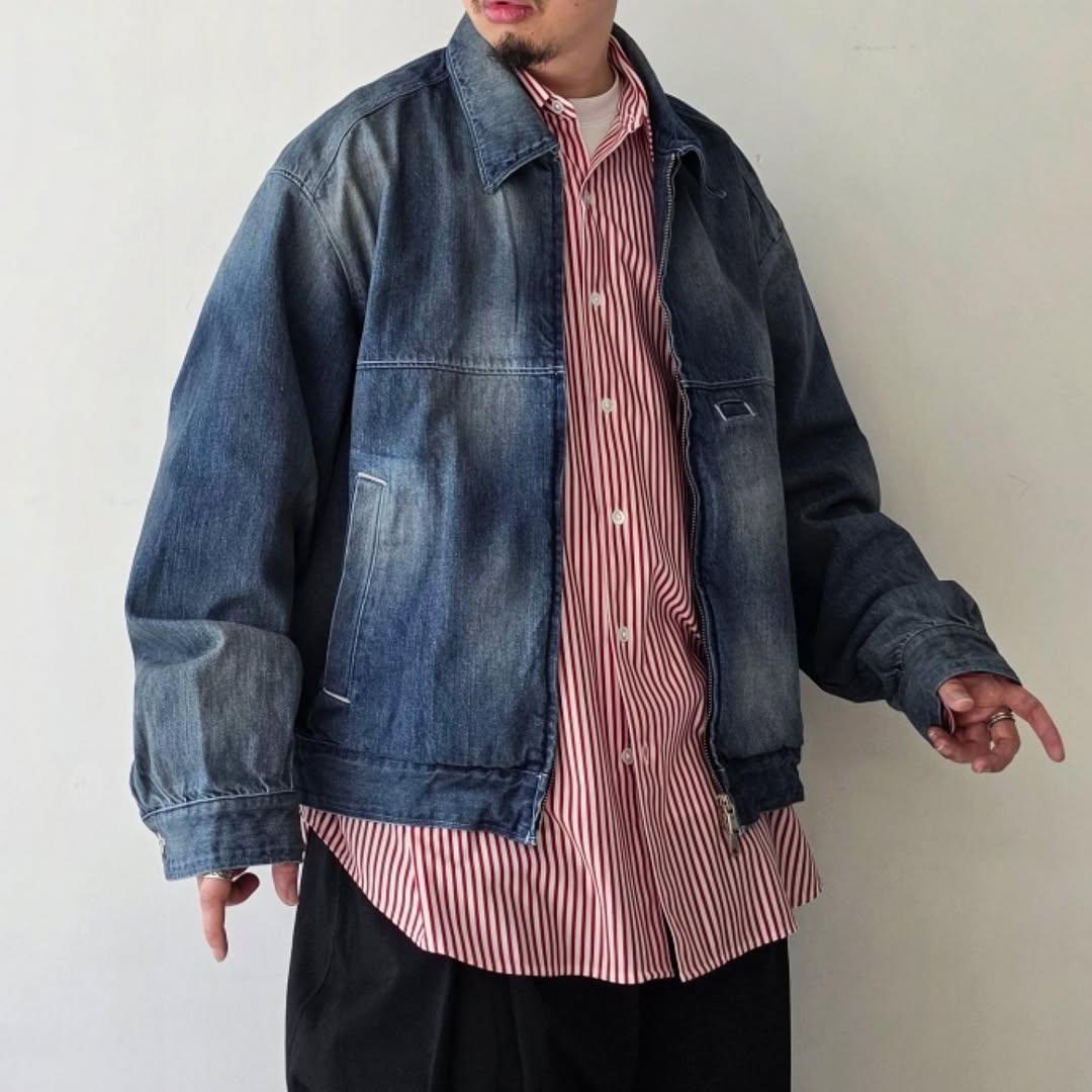 ANCELLM / Denim Zipup Jacket (Indigo)
