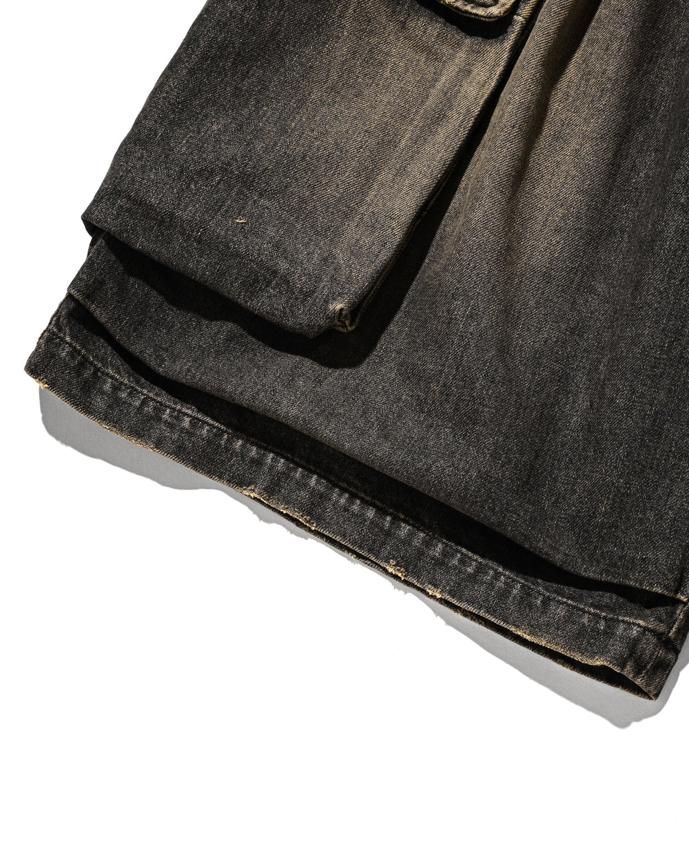 CLESSTE / Vintage Dyed Selvedge Denim City Military Half Pants (Vintage Black)