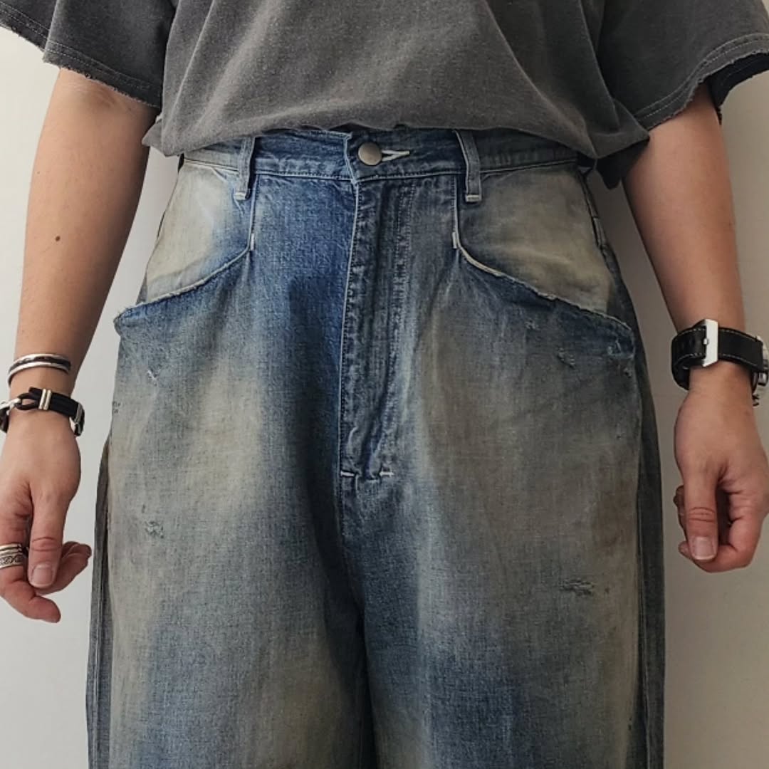 ANCELLM / Denim Wide Slacks
