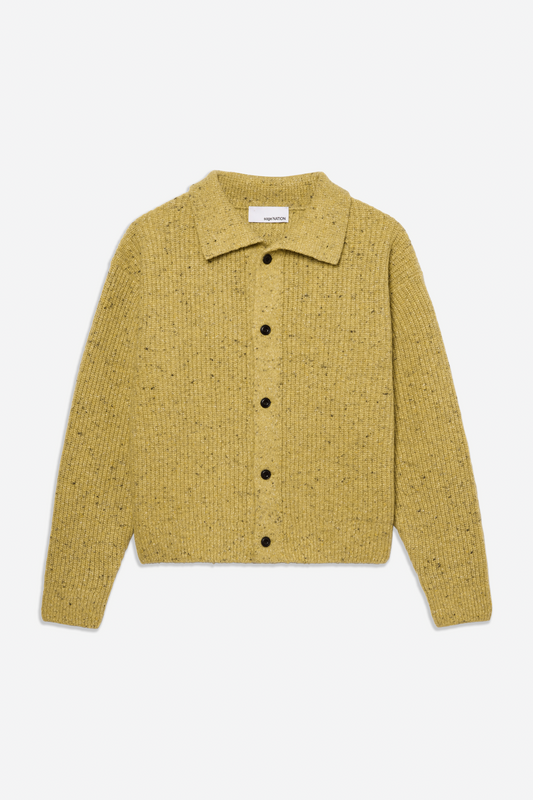 SAGE NATION / Wiral Cardigan - Speckled Mustard