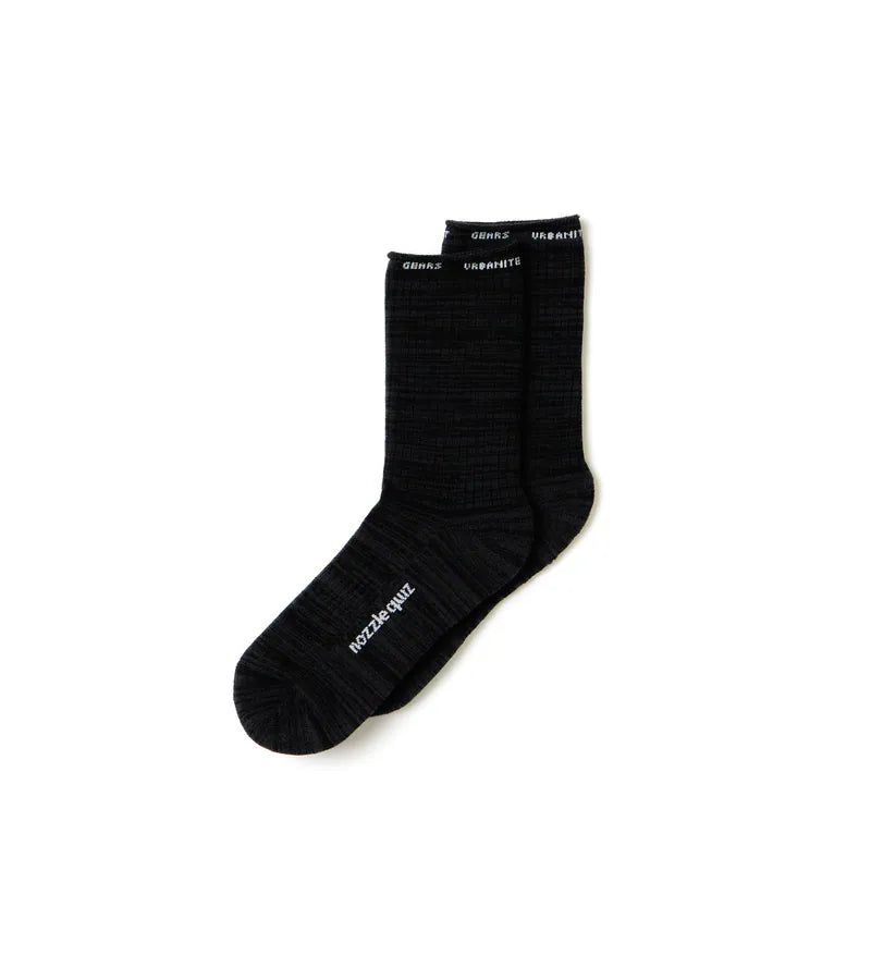 NOZZLEQUIZ / Burst Black - Essential Mid Socks