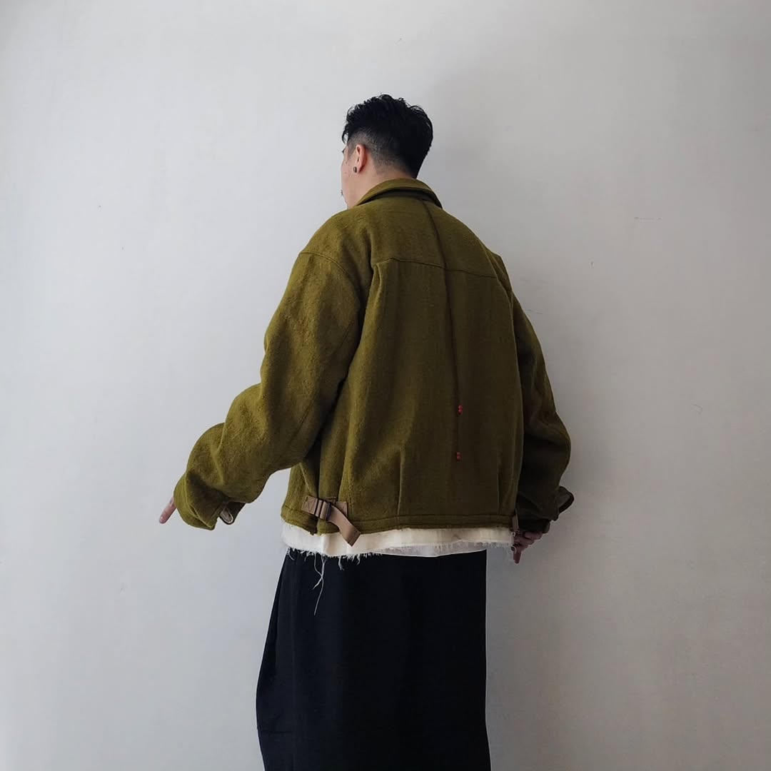ANCELLM / Shrink Wool Layering Jacket