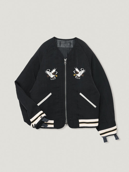 ELEPHANT TRIBAL FABRICS / Reversible Chiba Jan (Black x Black)