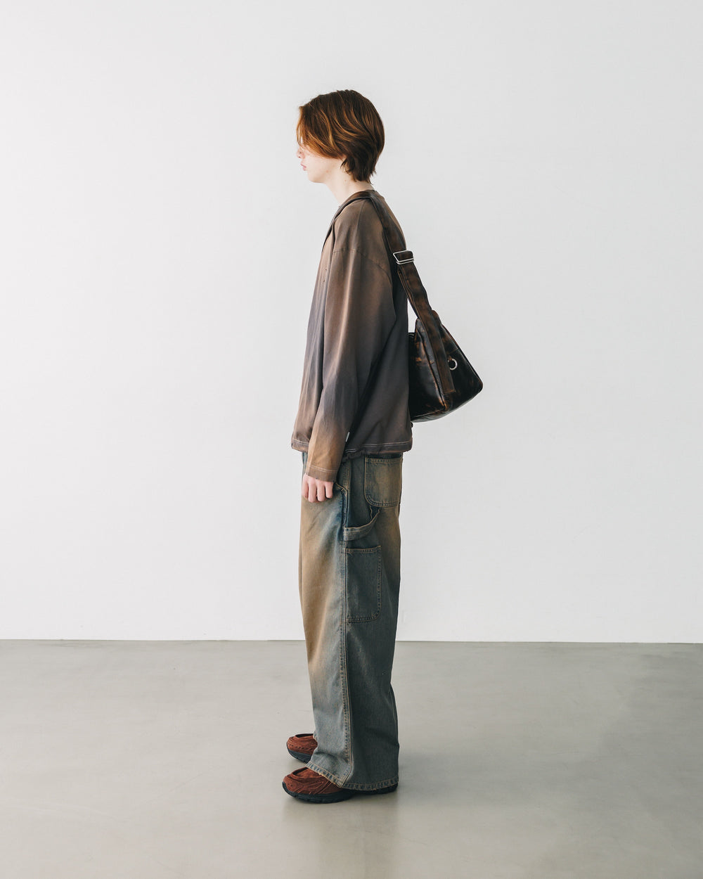 CLESSTE / Vintage Dyed Selvedge Denim Worker Pants (Vintage Brown