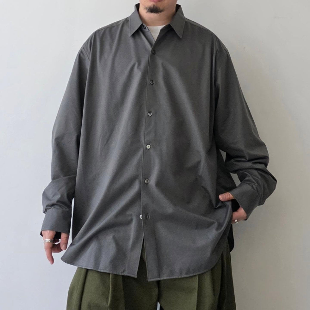 KANEMASA PHIL / 46G Atmosphere Shirt (Charcoal)