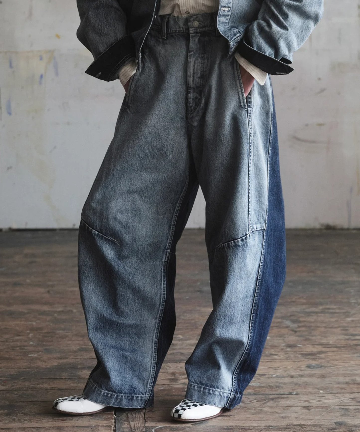 NOMAT / 2 Tone Denim Curved Pt