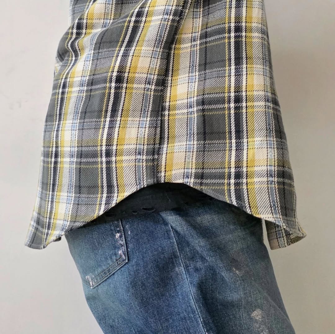 DISCOVERED / Devil's Hoodie Check Shirt (Black)