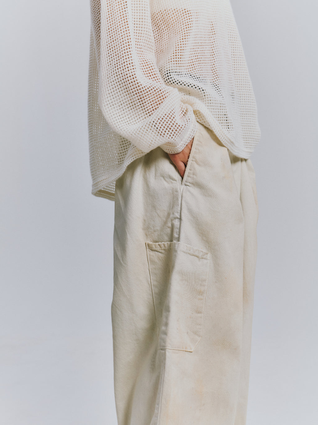 ANCELLM / Denim Painter Pants (G.White)