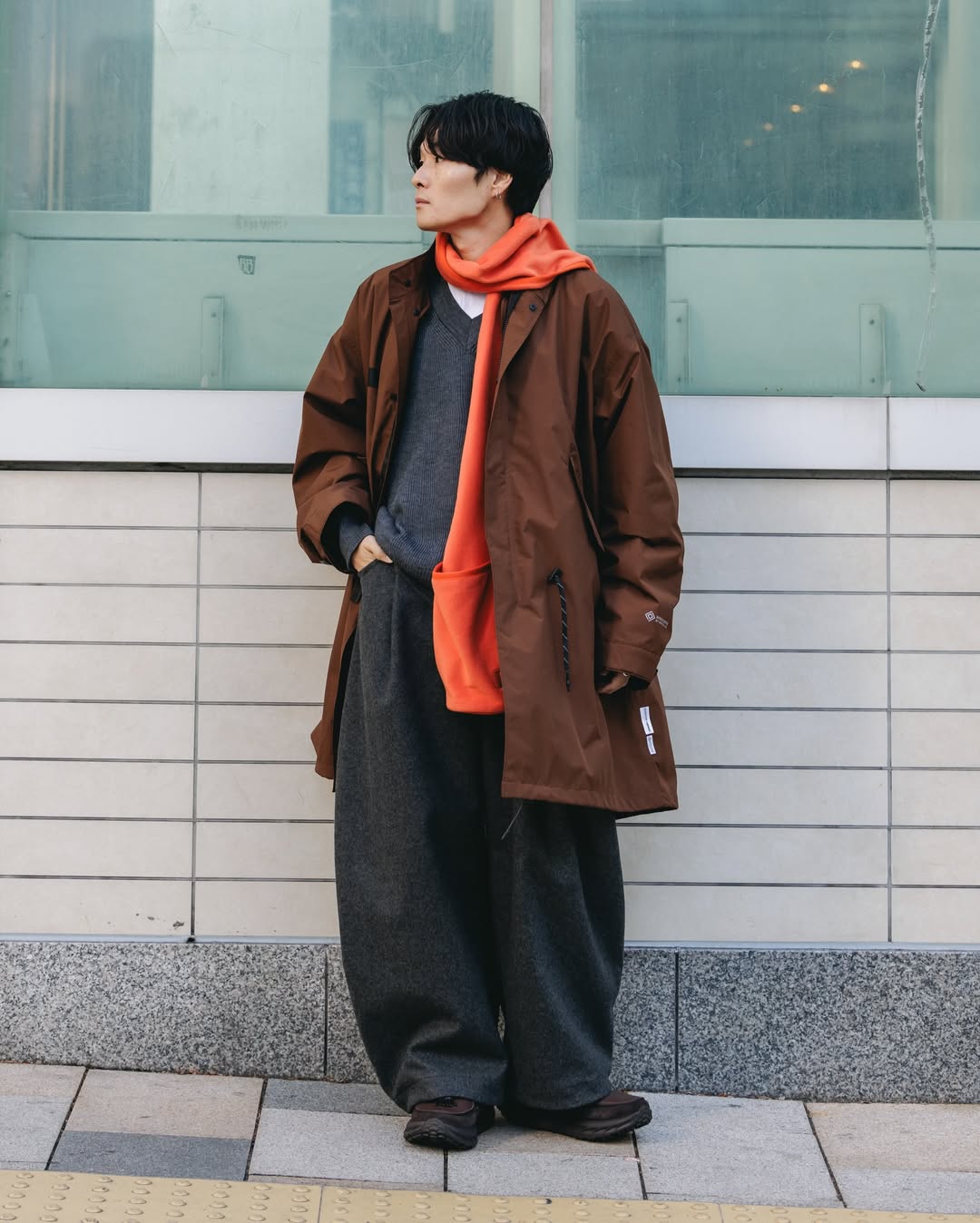 CLESSTE / +Phenix Windstopper ® By Gore-tex Labs City Fishtail Parka With Liner Jacket (Chocolate Brown)