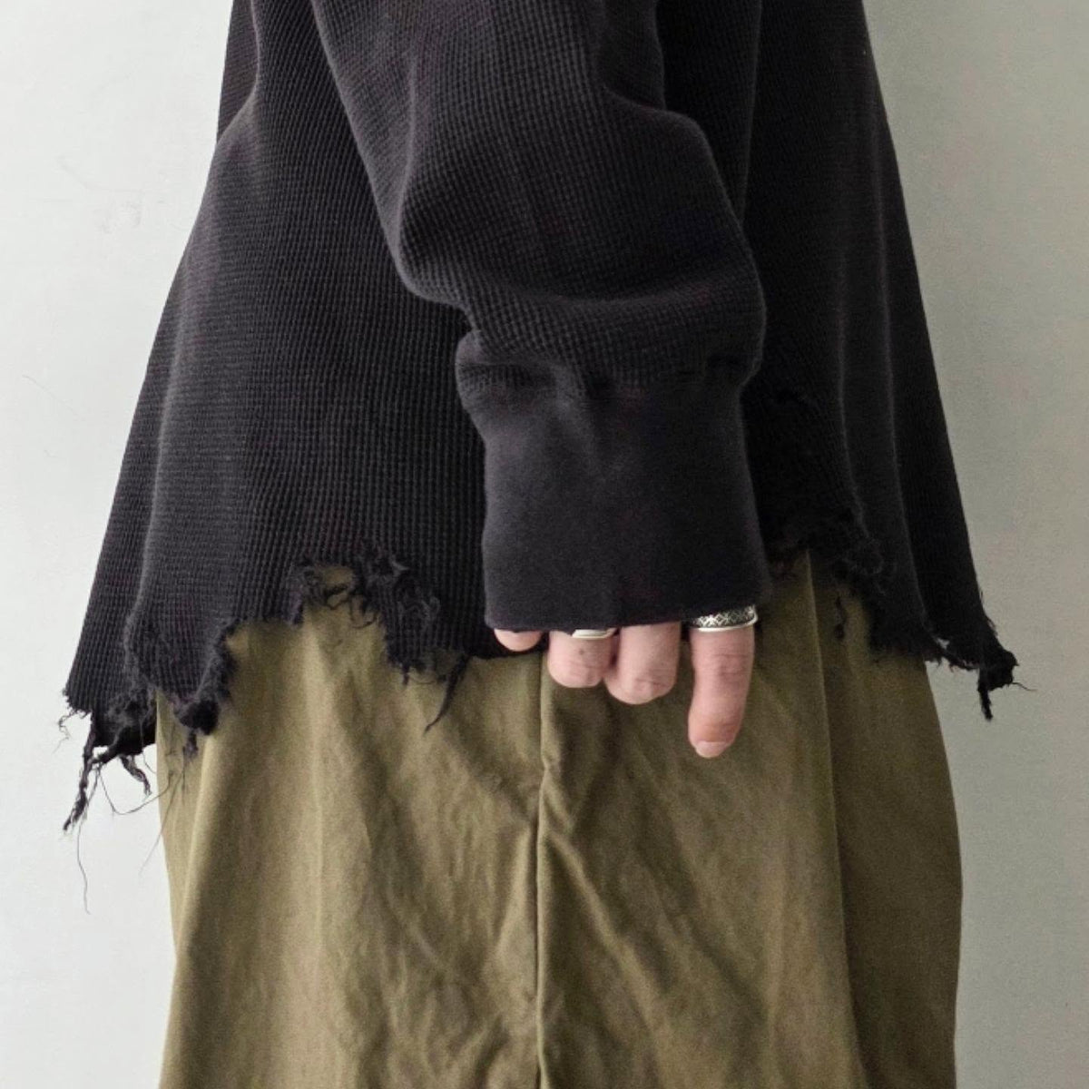 ANCELLM / Damage Waffle Crew LS (D.Brown)