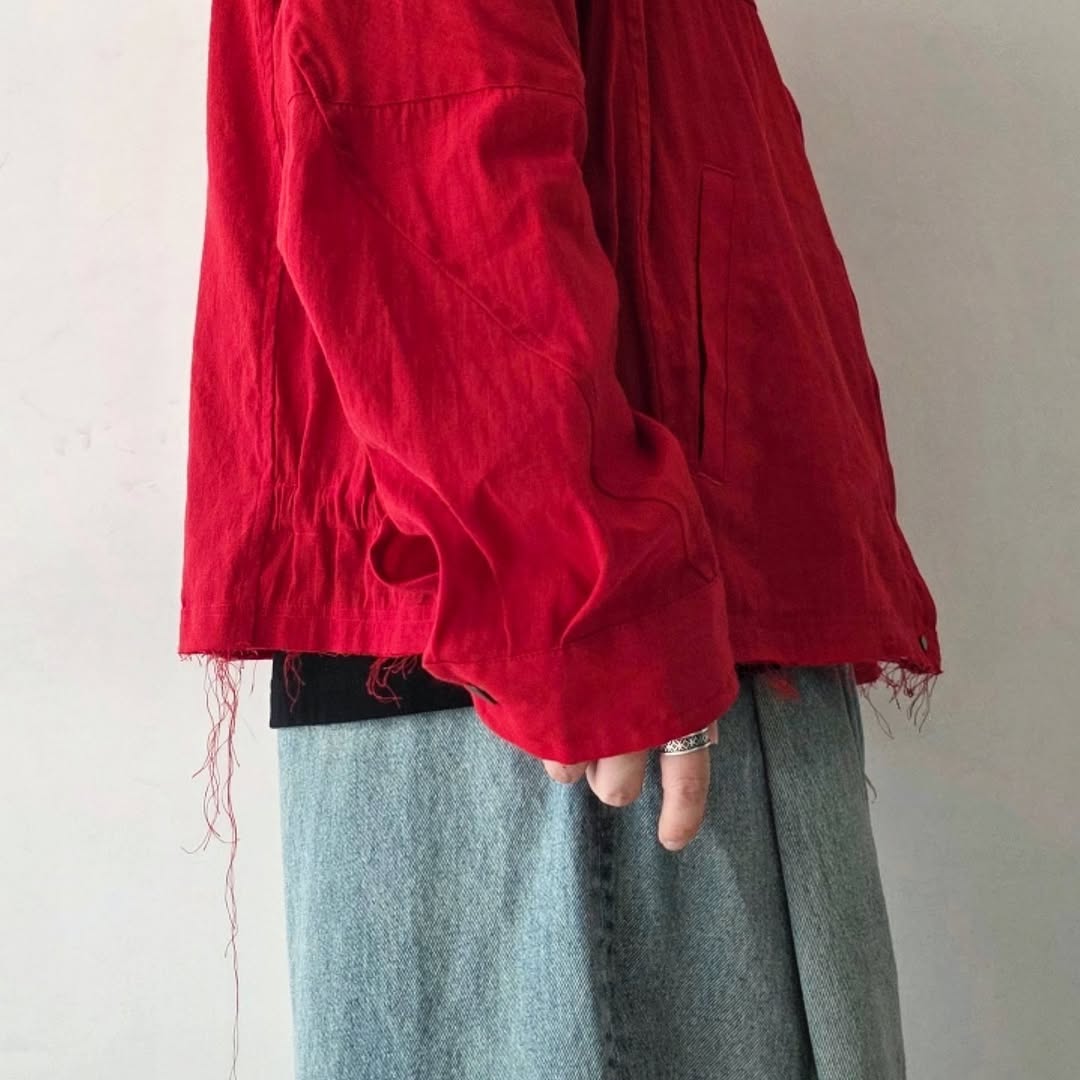 ANCELLM / L/N Zipup Shirt Jacket (Red)