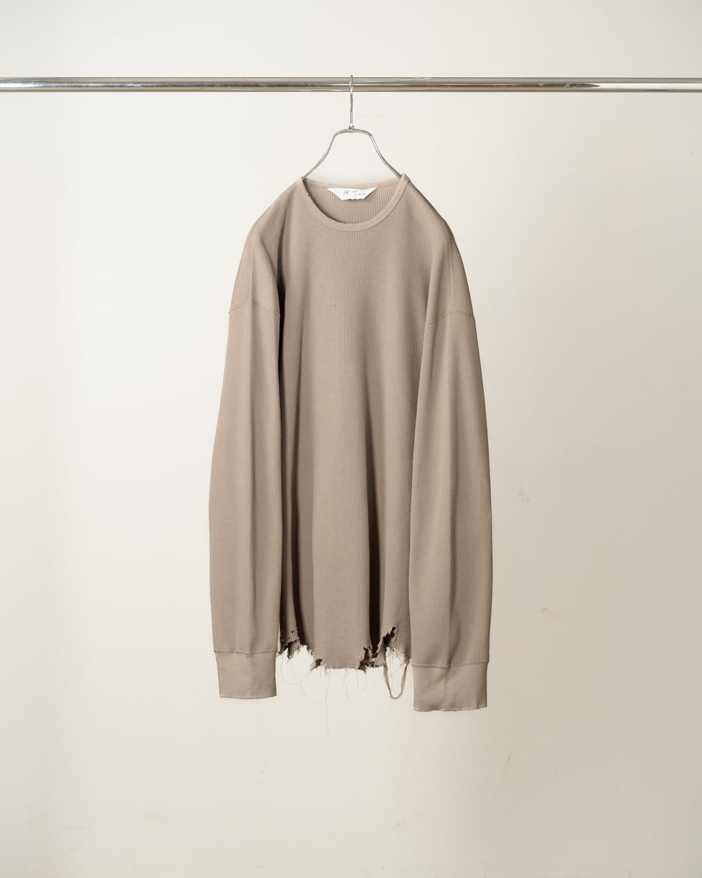 ANCELLM / Damage Waffle Crew LS (P.Beige)