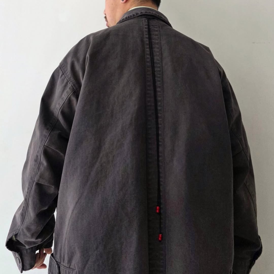 ANCELLM / Highcount Drill Aging Jacket (Black)