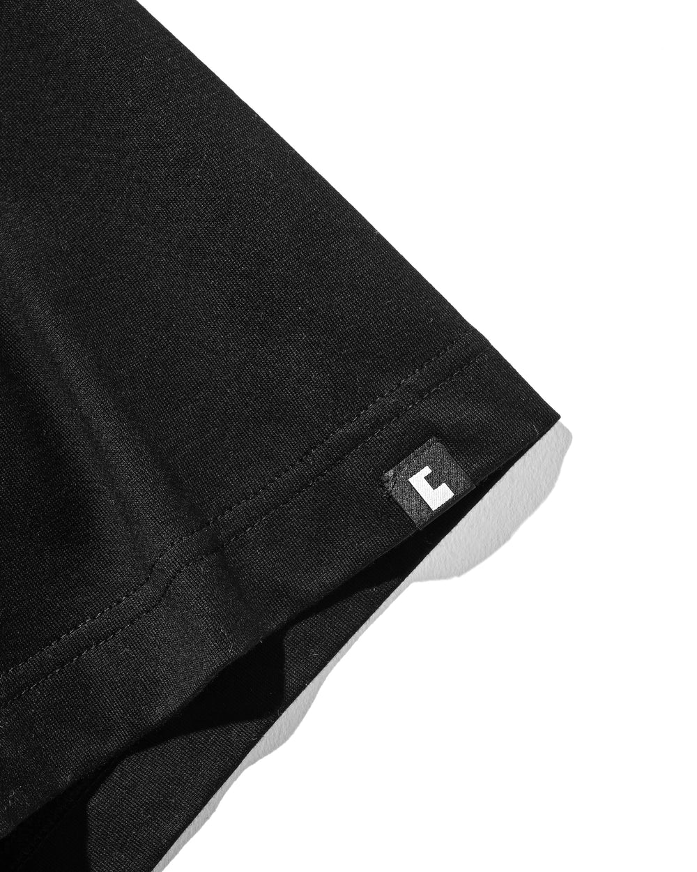 CLESSTE / Bubble Logo Print Massive T-Shirt With Drawstrings (Black)
