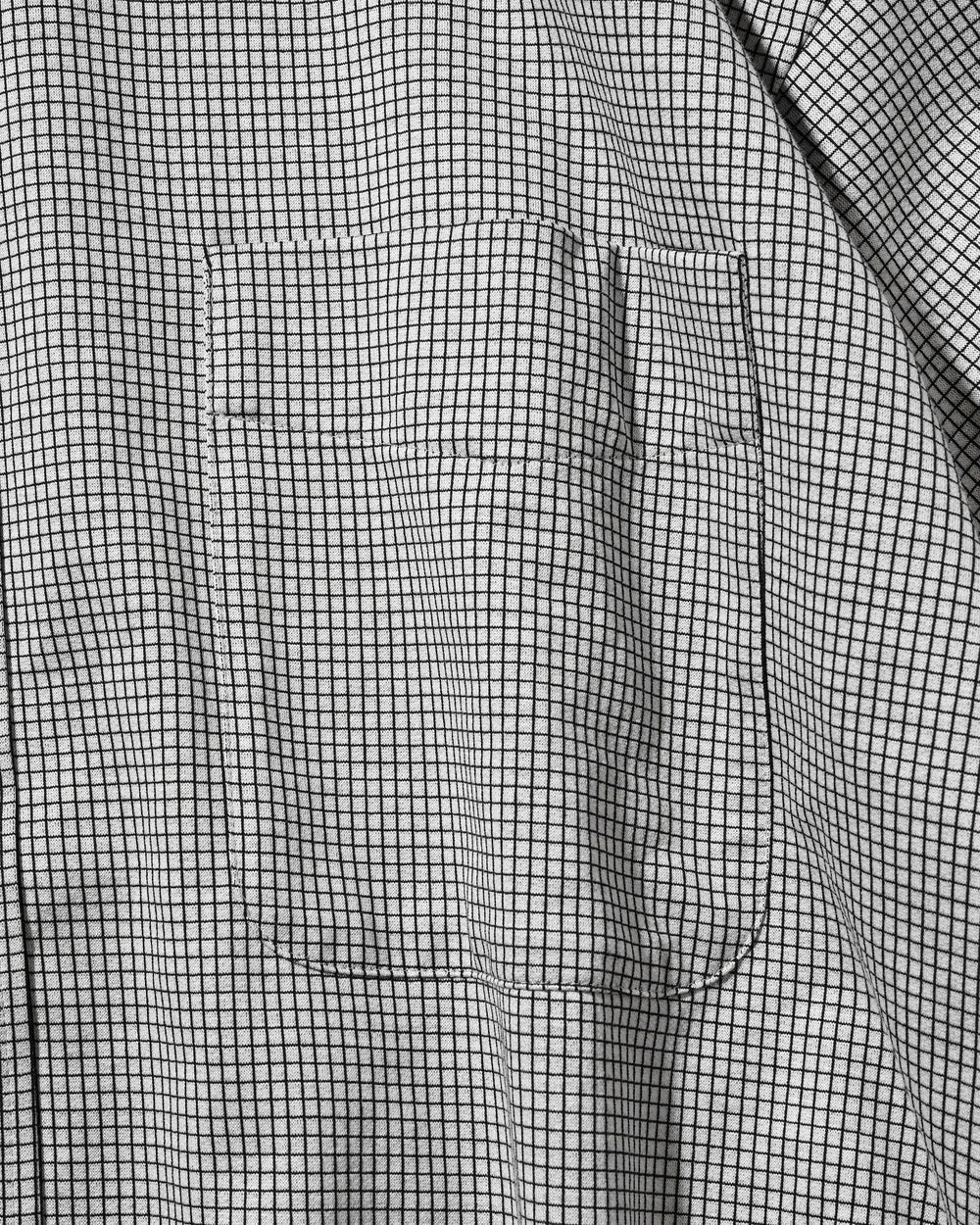 CLESSTE / Mini Grid Check 36G Knit Everyday S/S Shirt (White x Black)
