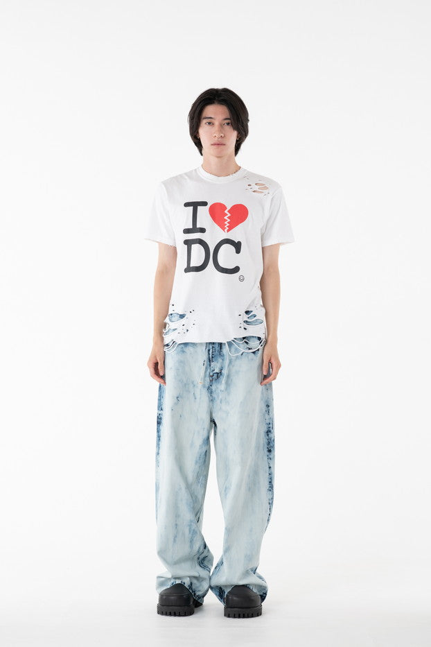 DISCOVERED / Bleach Denim Pants (Indigo)