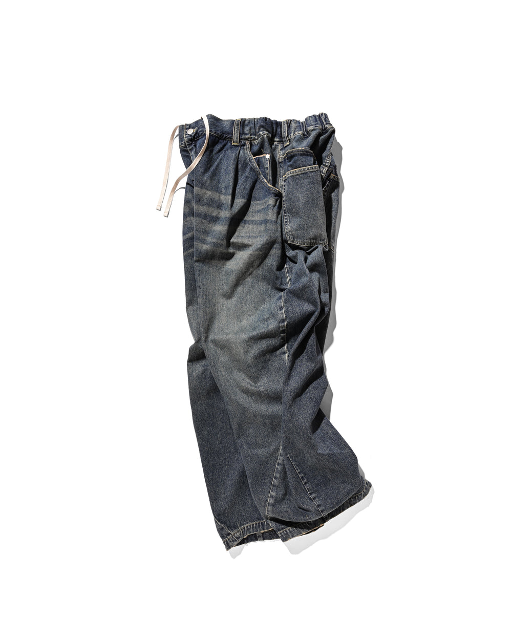 CLESSTE / Vintage Dyed Selvedge Denim Barrel Leg Pants (Vintage Indigo)