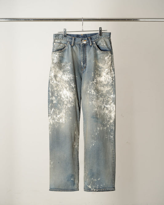 ANCELLM / #8 Painted Middle Straight 5P Denim Pants (Indigo)