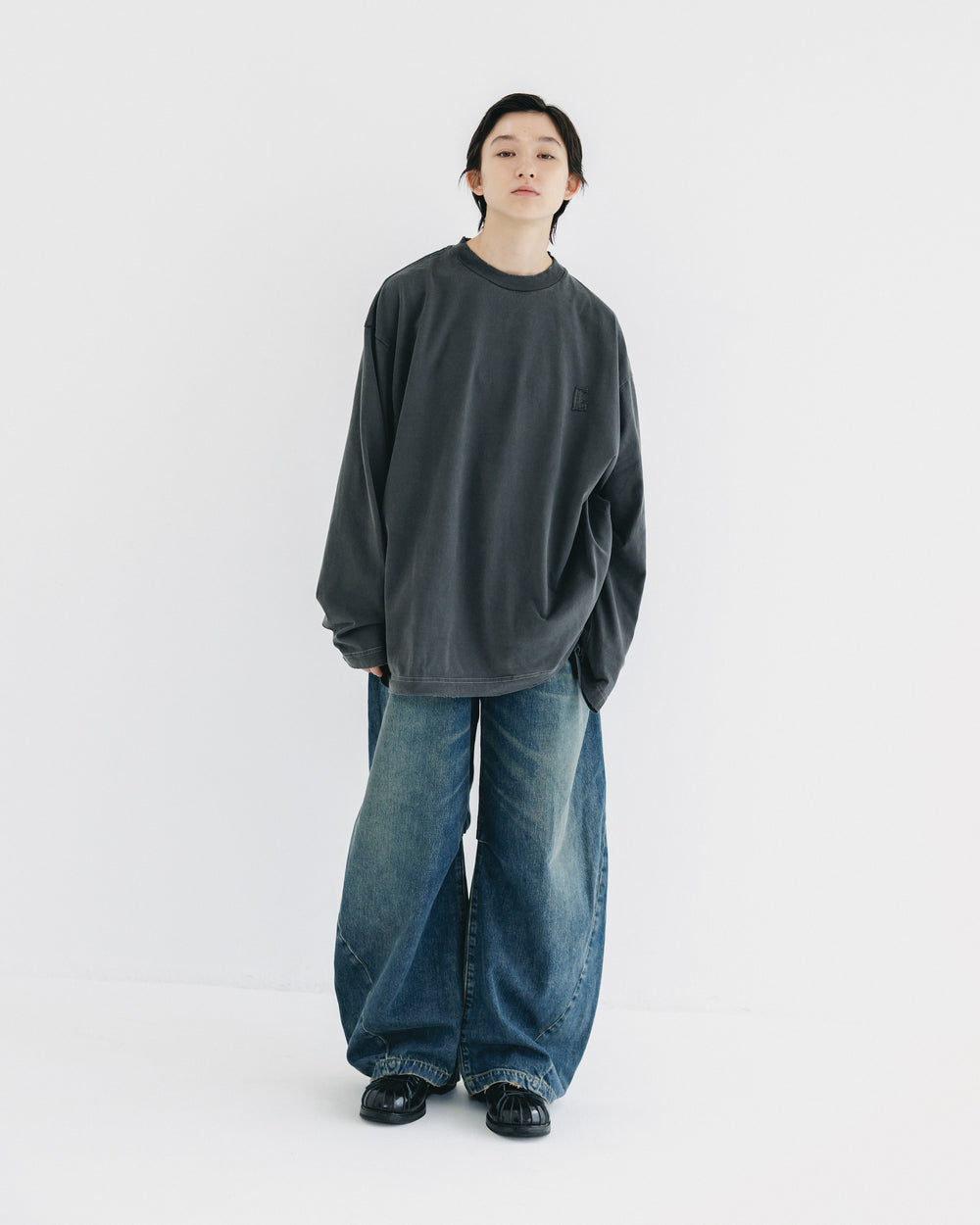 CLESSTE / Vintage Dyed Selvedge Denim Barrel Leg Pants (Vintage Indigo)