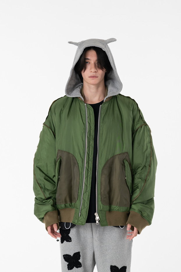 DISCOVERED / Devils Ear Hoodie Down MA-1