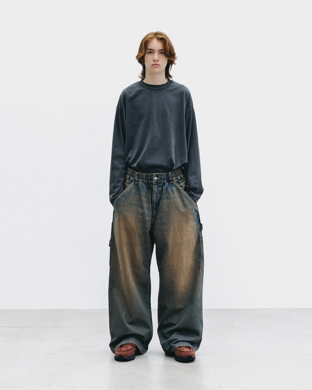 CLESSTE / Vintage Dyed Selvedge Denim Worker Pants (Vintage Brown)