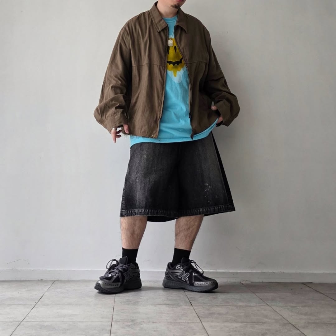ANCELLM / L/N Zipup Shirt Jacket (Brown)