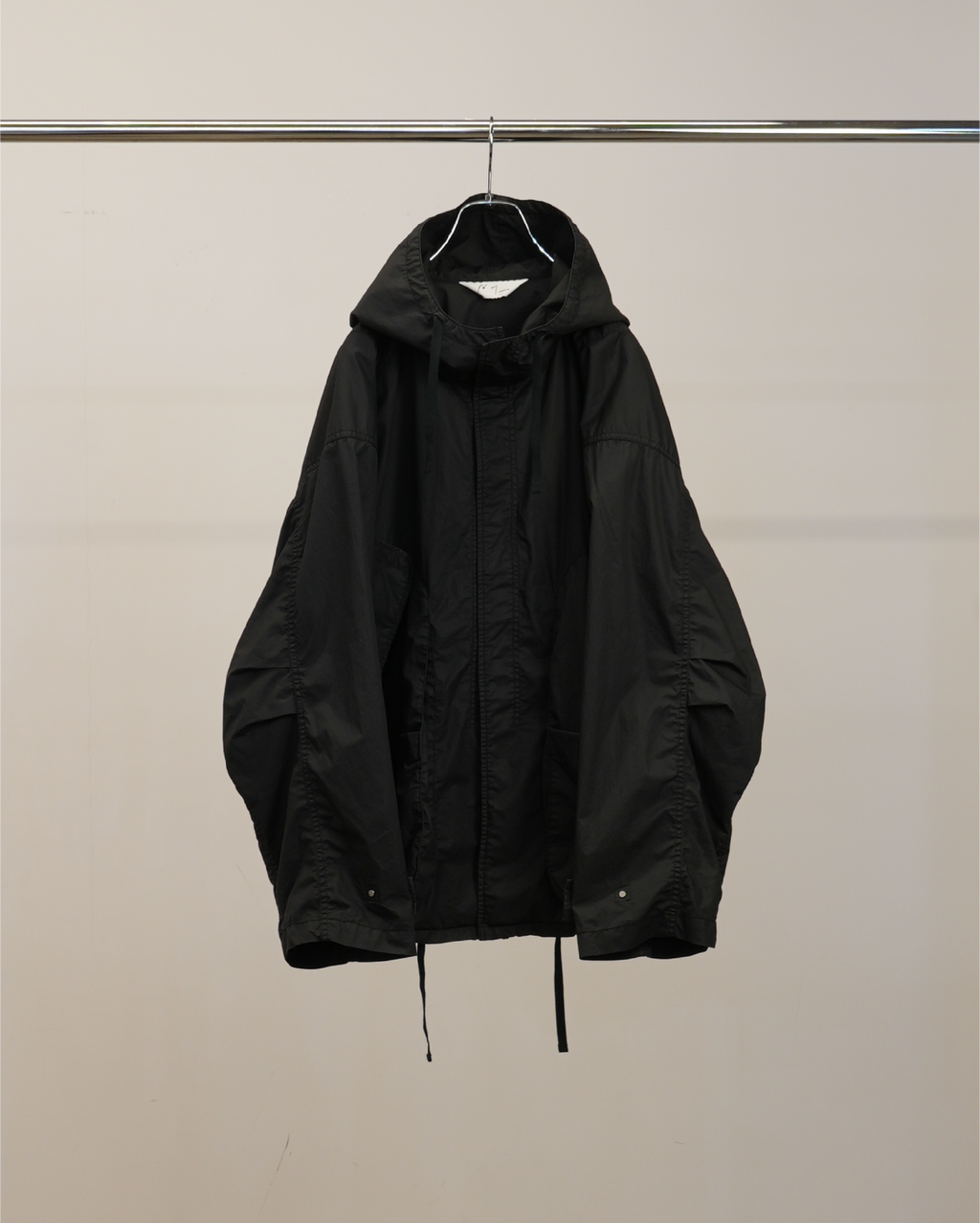 ANCELLM / Hooded Field Shirt Jacket (Black)