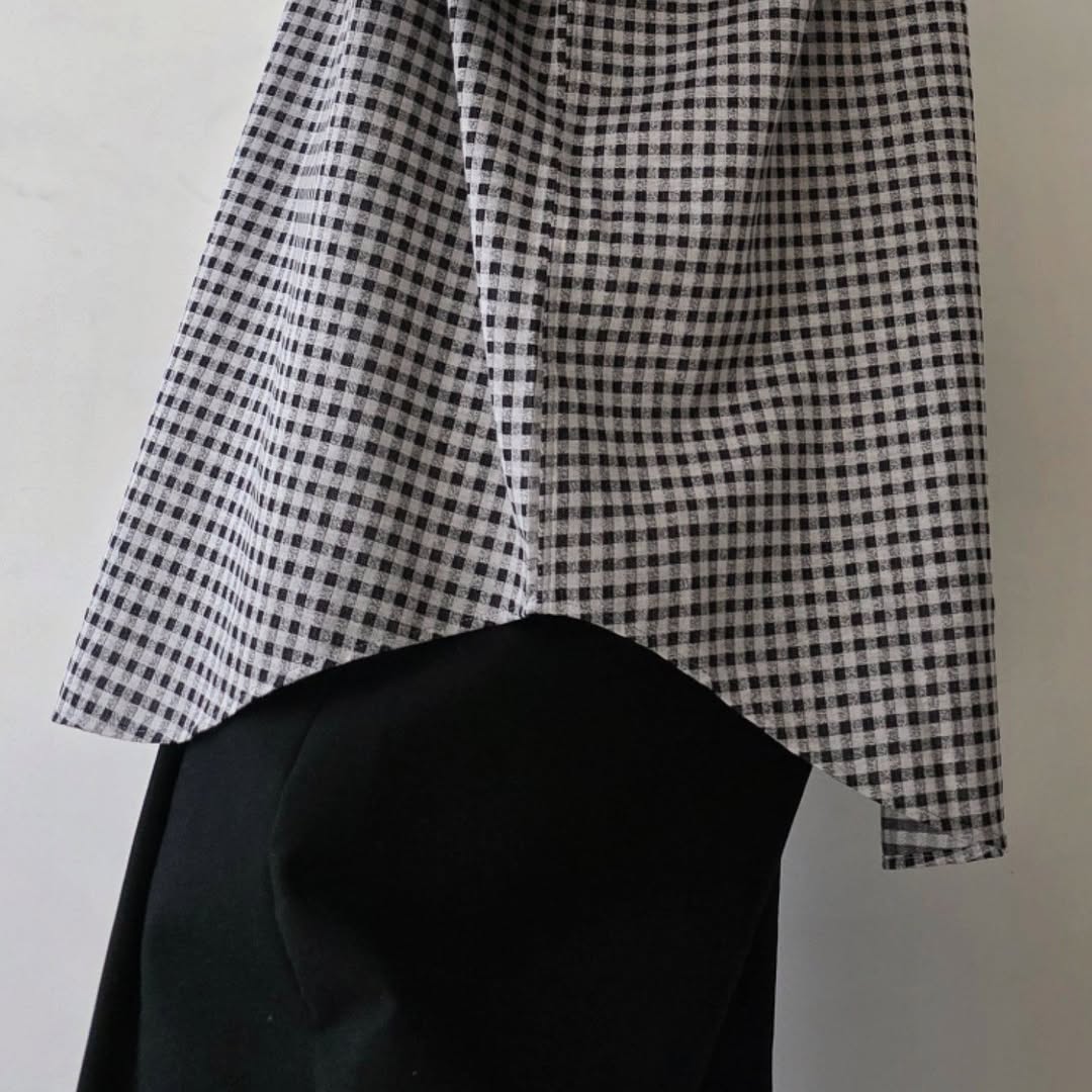 KANEMASA PHIL / 36g Atmosphere Check Shirt (Davos White)