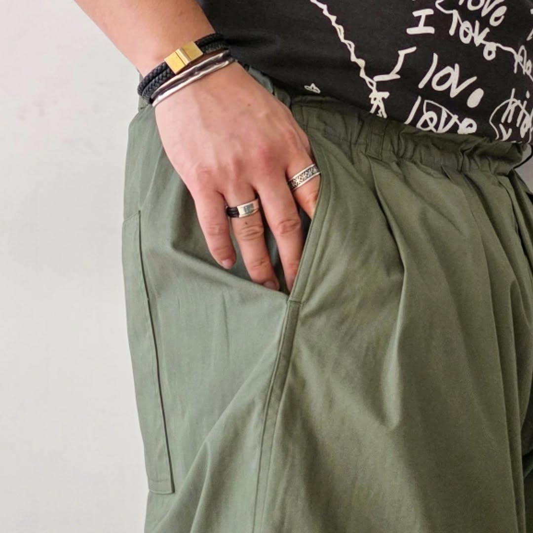 NONNOTTE / Pleat Dock Shorts Trousers (Mulled Basil)