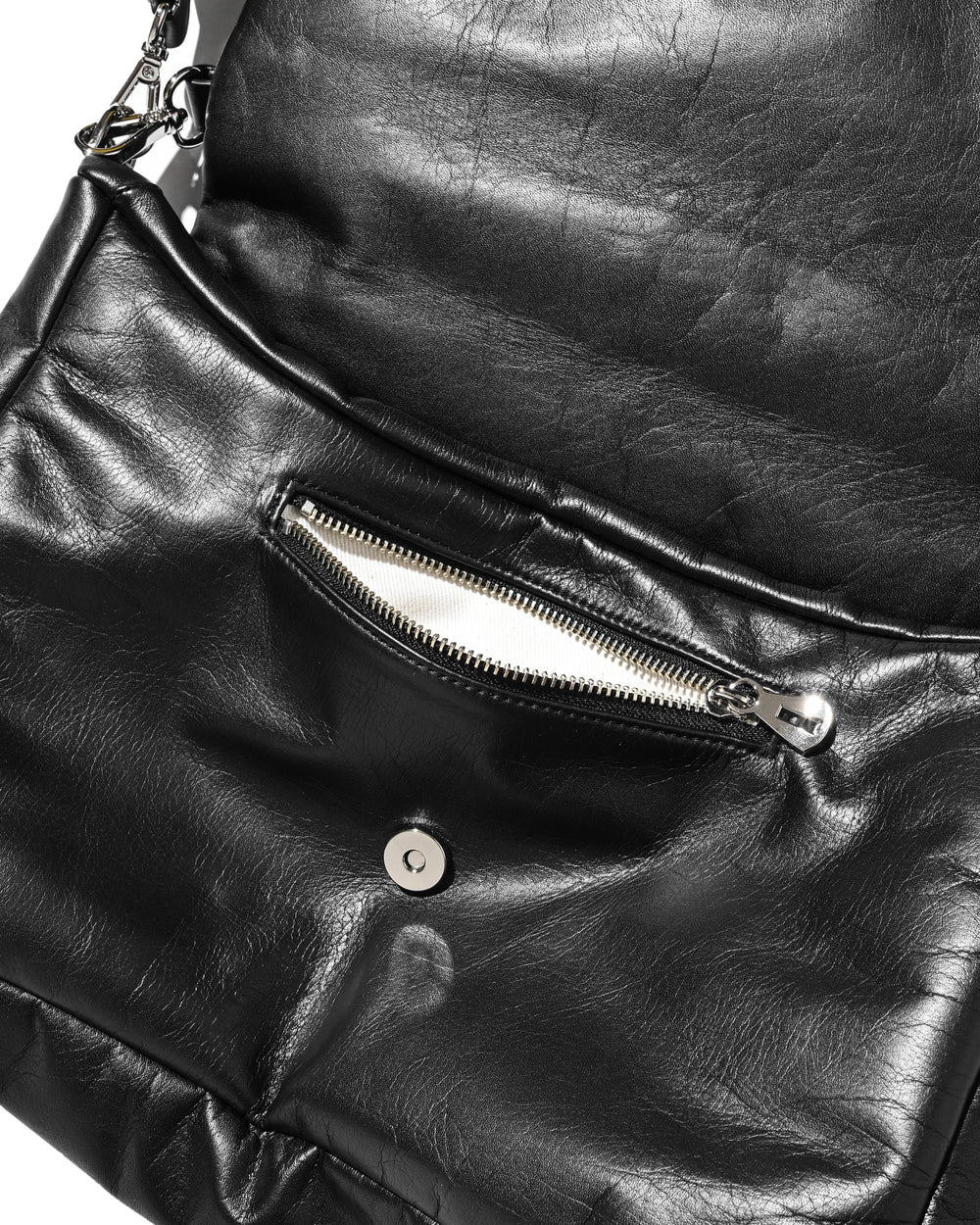 CLESSTE / Leather Padded Flap Holiday Bag