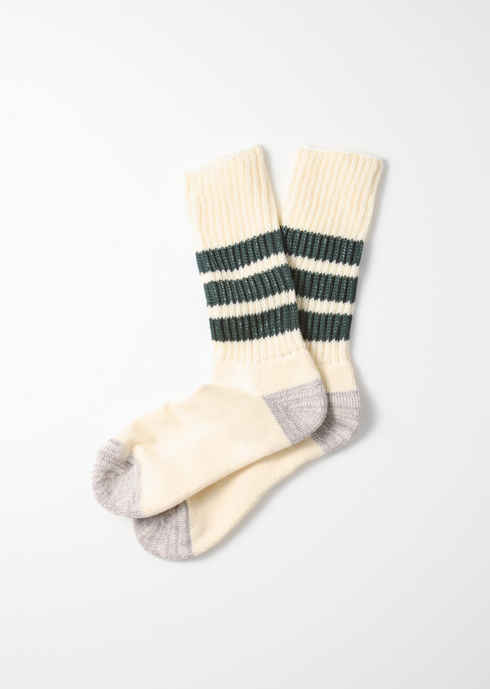 ROTOTO / Coarse Ribbed Oldschool Crew Socks (D.Green)
