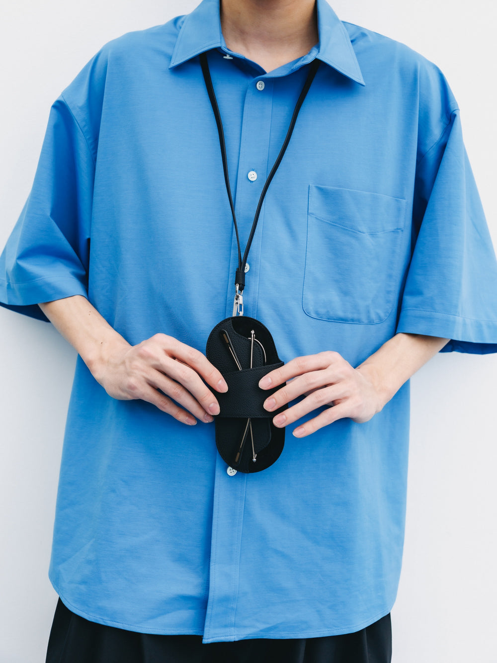 CLESSTE / 46G Knit Everyday S/S Shirt (Sax Blue)