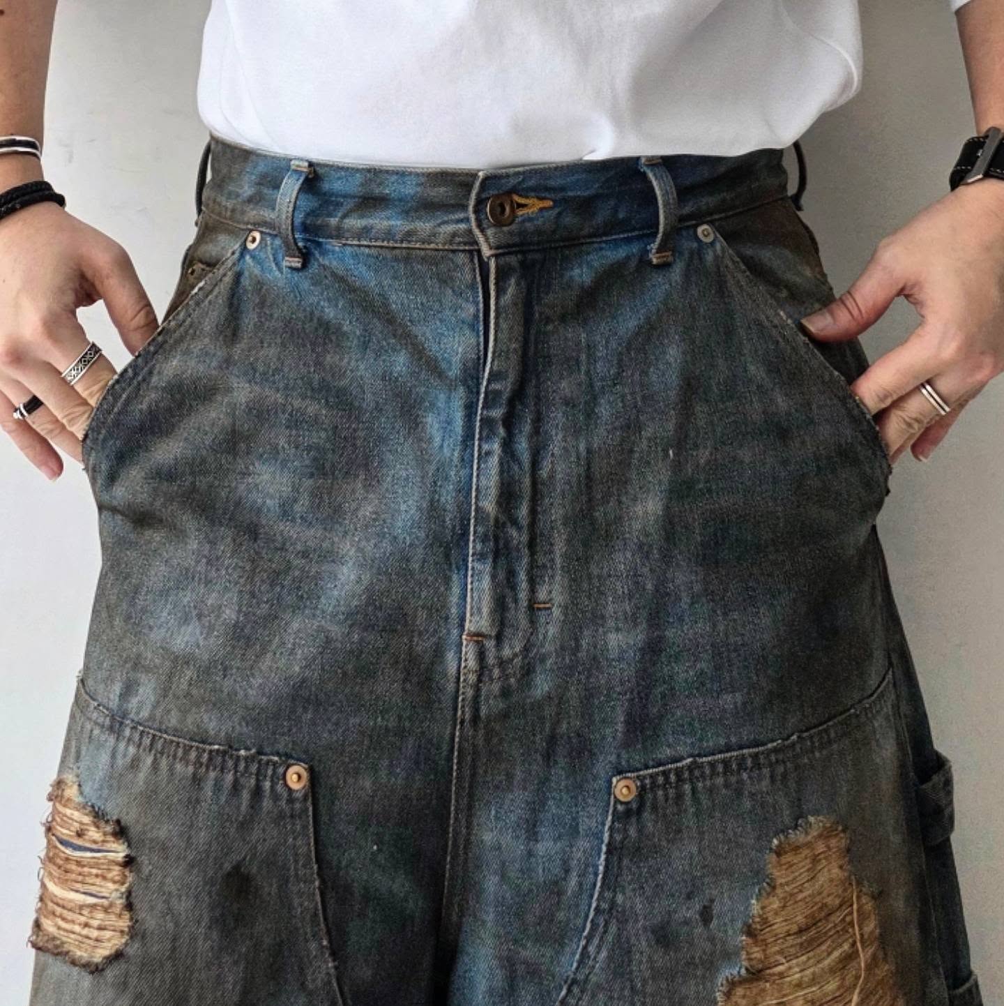 DISCOVERED / Double Knee Denim Shorts (Indigo)