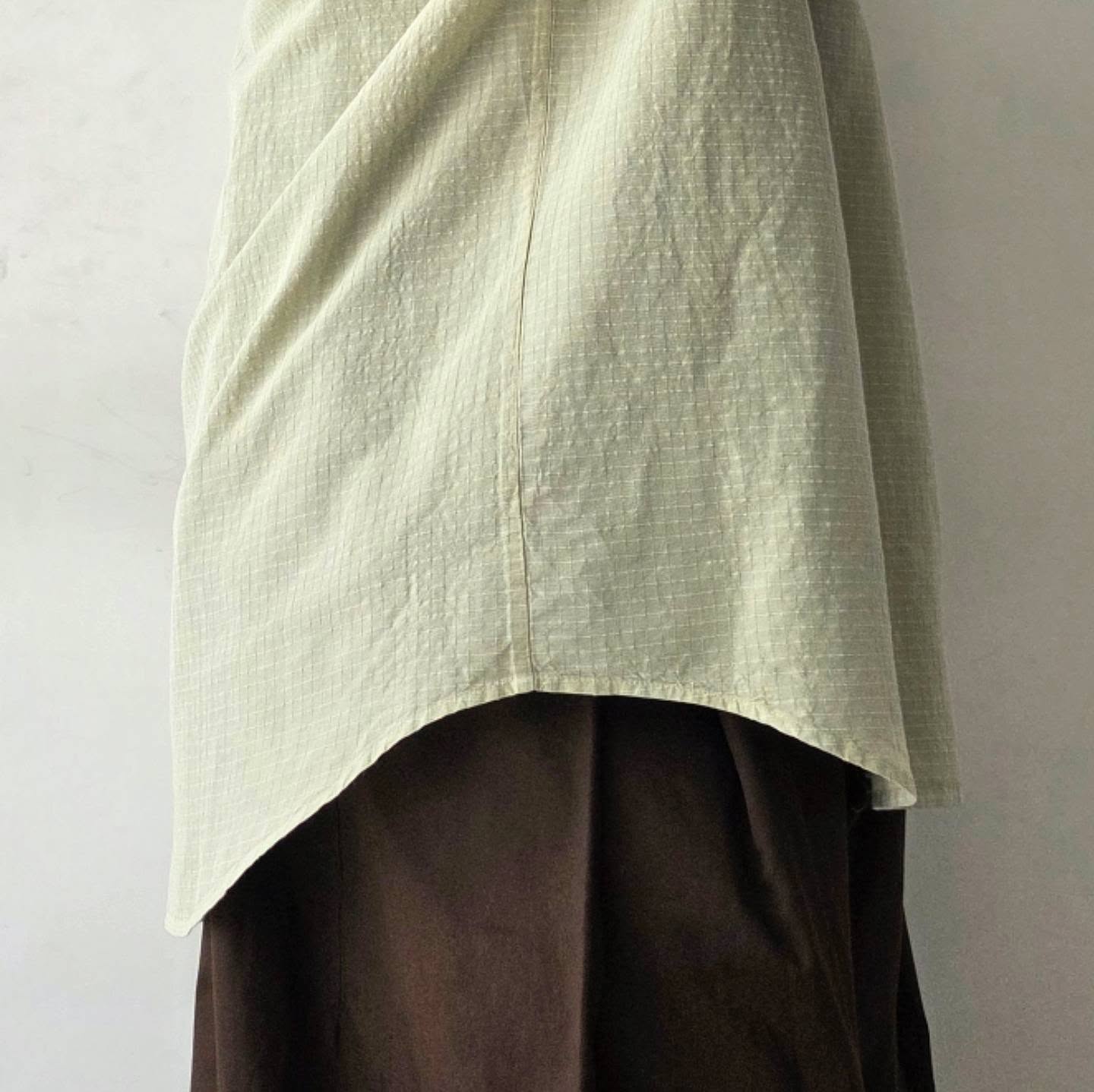 NOMAT / Skipper Shirt Silk Cotton Ripstop (Mistgreen)