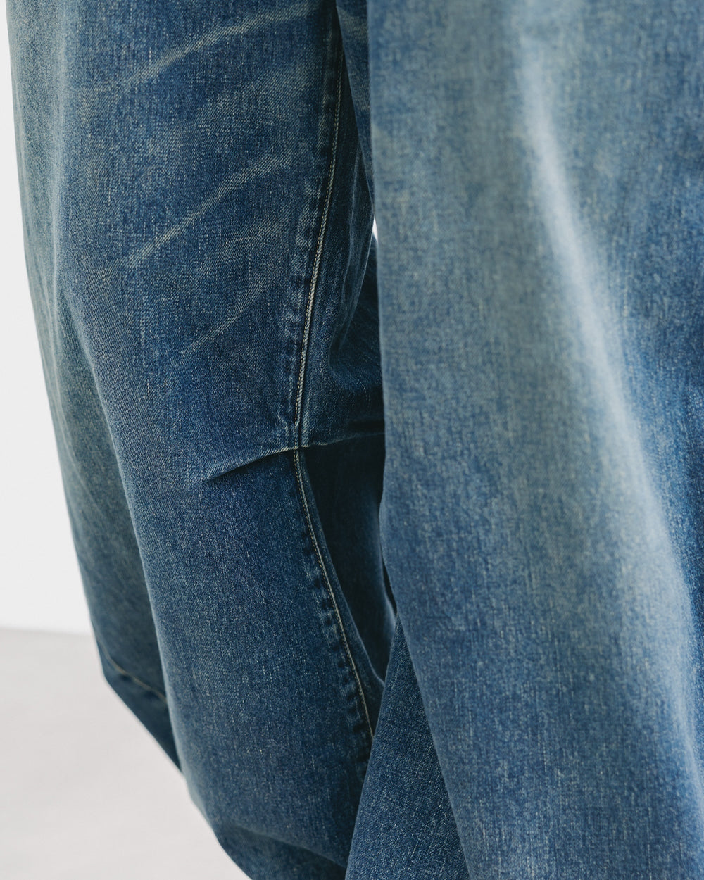 CLESSTE / Vintage Dyed Selvedge Denim Barrel Leg Pants (Vintage Indigo)