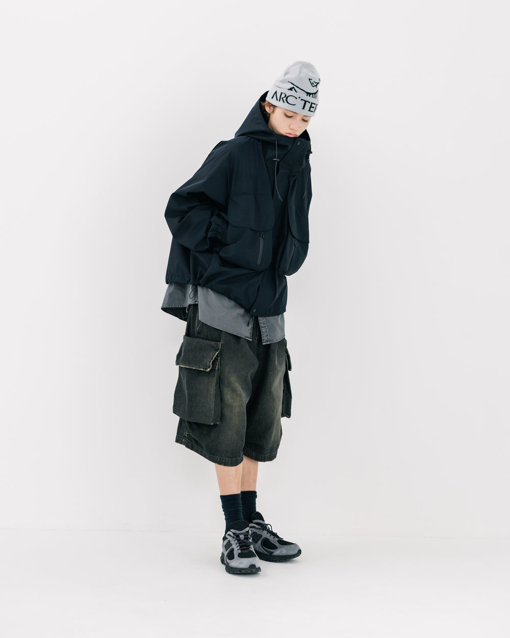 CLESSTE / Vintage Dyed Selvedge Denim City Military Half Pants (Vintage Black)