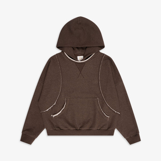 GANDER / Reversible Hatton Hoodie Dark Brown
