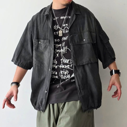 THE JEAN PIERRE / Fade Silk BETA SS Shirt (Fade Blk)
