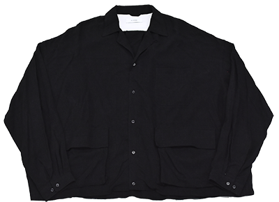 THE JEAN PIERRE / Safari Linen Shirt (Ink Black)